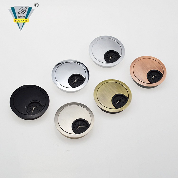 电脑台式办公桌洞穿线孔盖板圆形桌洞装饰盖走线盒家用桌孔穿线盒图2