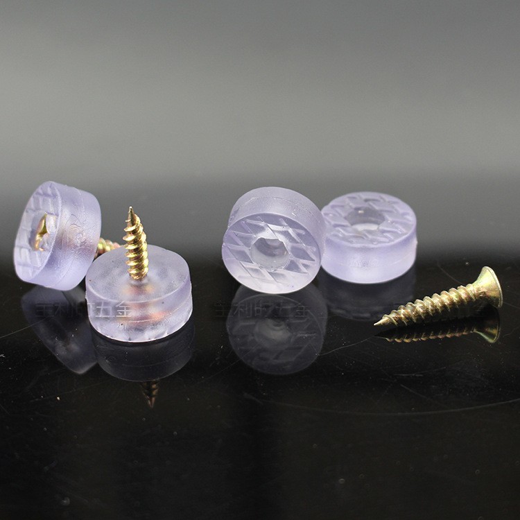 批发 圆形透明脚垫硅胶橡胶垫防潮防磨桌椅脚增高软垫 家具地脚钉图2