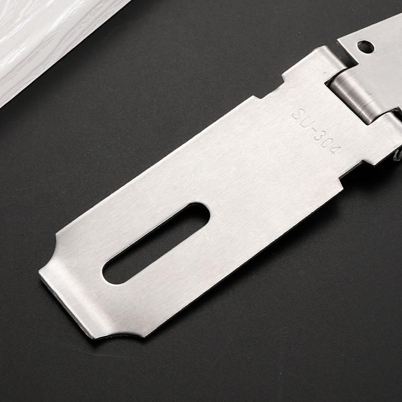 304不锈钢锁扣锁牌柜门抽屉老式2.0加厚防盗扣挂锁搭扣门鼻子吊扣图3