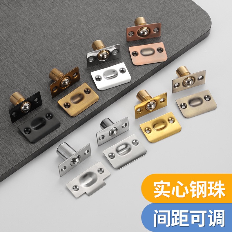 不锈钢门碰珠KTV纯铜门碰珠卡扣顶珠隐形门扣卡式木门弹簧碰珠锁图3