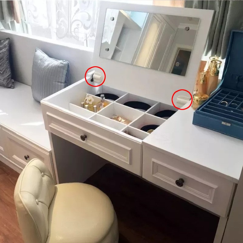 隐藏式梳妆台下翻缓冲器可调节 液压缓冲合页化妆桌镜子缓冲转轴图3