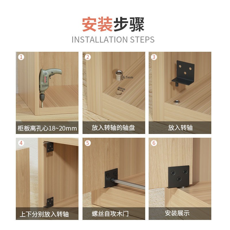 隐藏式门木门铰链上下转轴 铝框门CT转轴角码不锈钢上下合页加厚图3