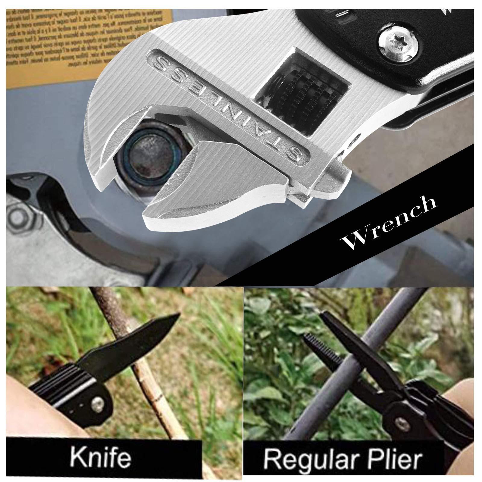 户外多功能活动扳手野外露营五金工具折叠刀钳子螺丝刀亚马逊爆款图3