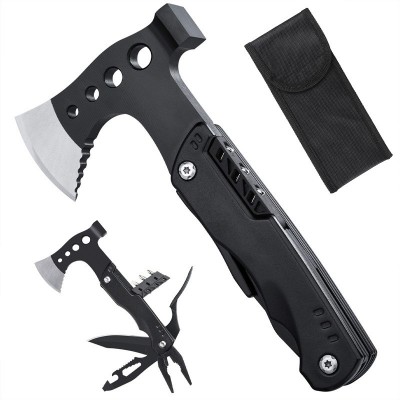 亚马逊爆款多功能斧头锤钳组合工具户外露营不锈钢多功能刀钳斧子