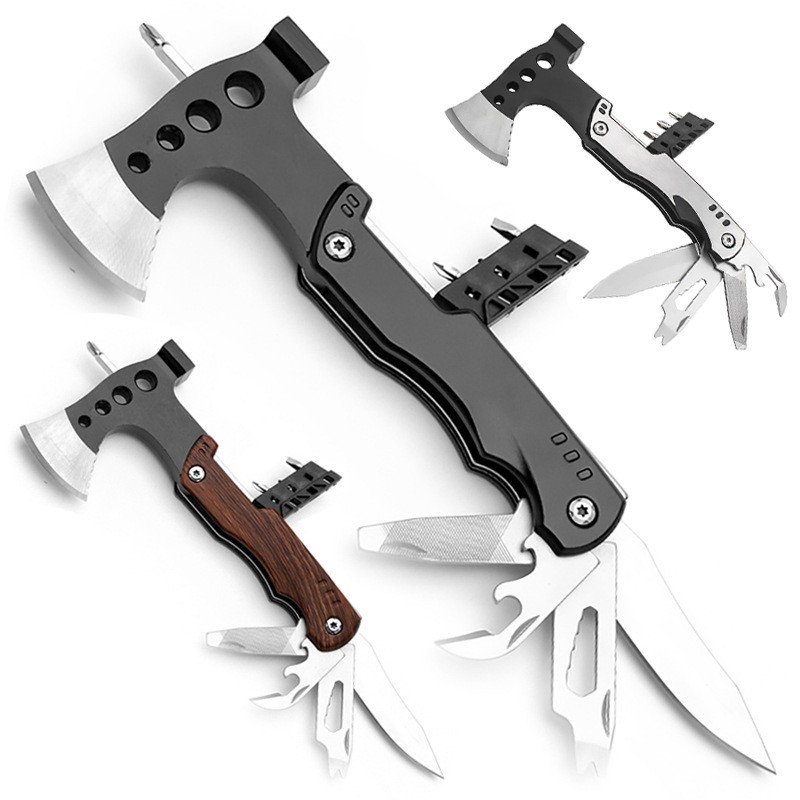 户外露营多功能斧头锤子便携折叠斧子多用锤野营战术刀亚马逊爆款图3