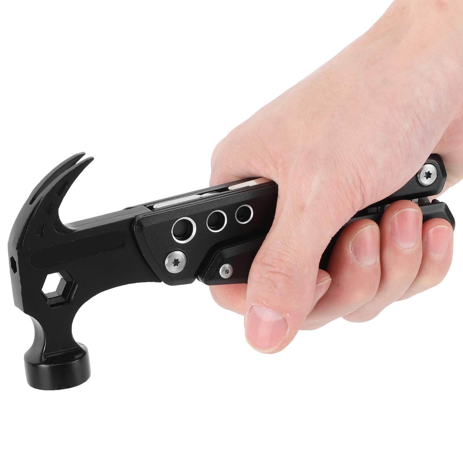 户外多功能羊角锤不锈钢折叠钳子野营应急求生工具锤子亚马逊爆款图3