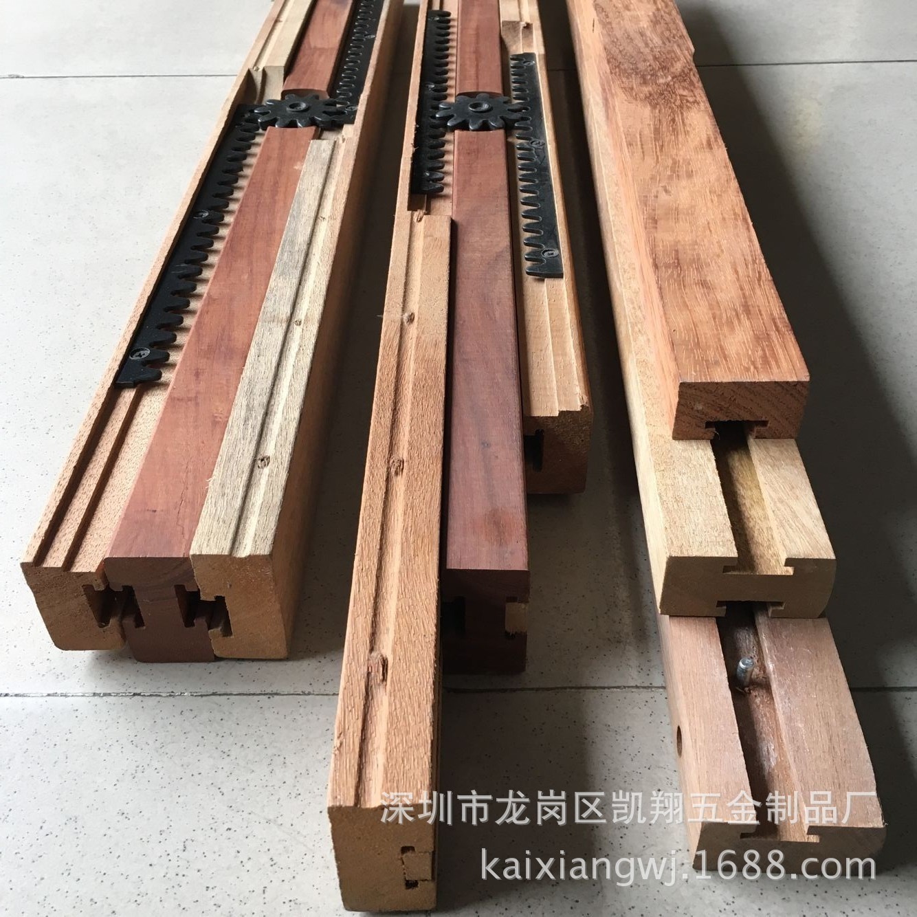 定制厂家伸缩实木中凸中凹实木滑轨功能餐桌木滑道 家装木制导轨图3