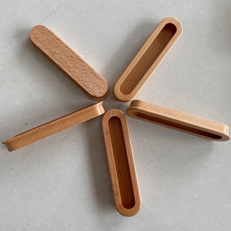 木制家装五金配件 暗抽手家具配件 中式抽屉实木拉手可厂家定制图2