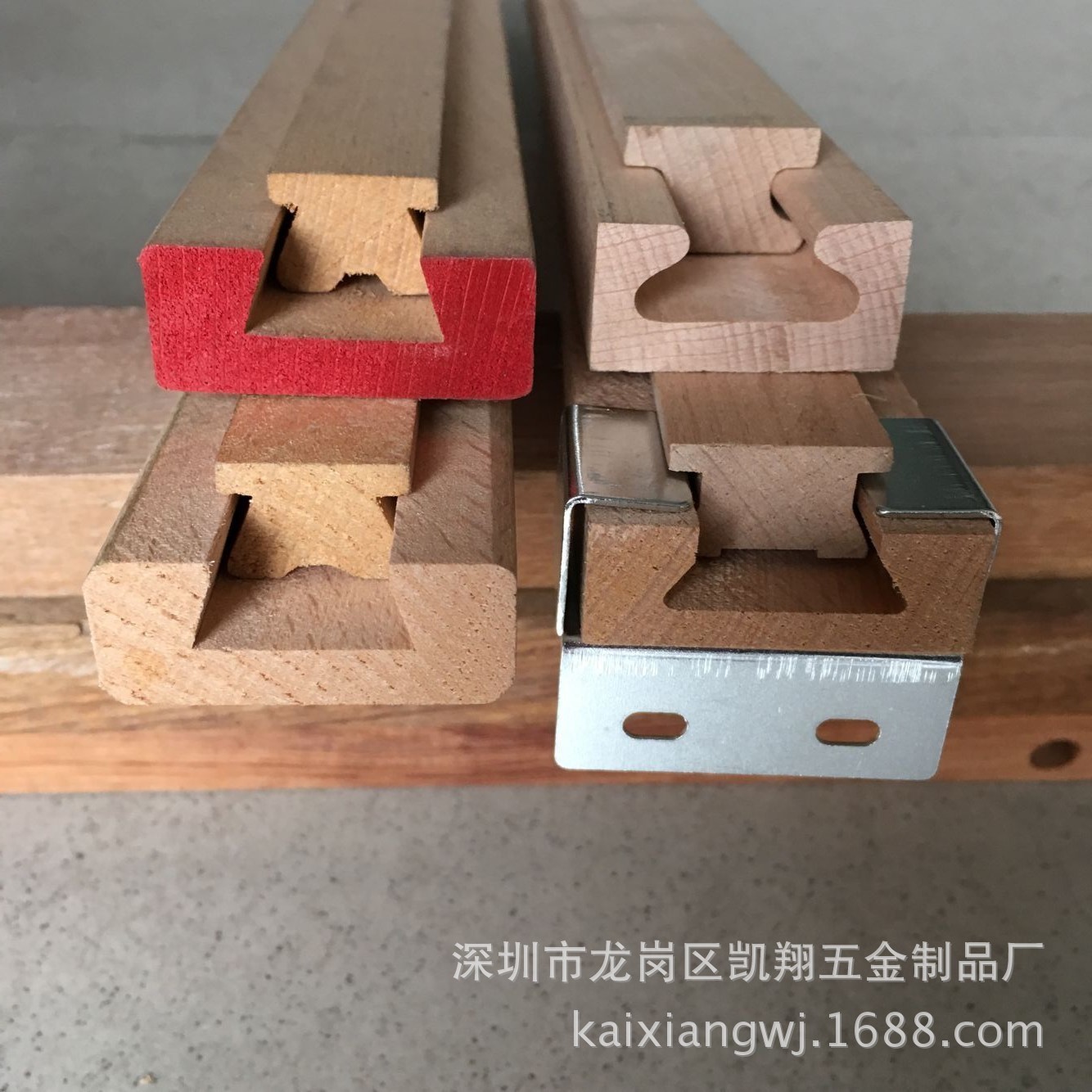 实木滑轨衣橱柜静音 家具缓冲导轨 新中式木制抽屉滑轨图2